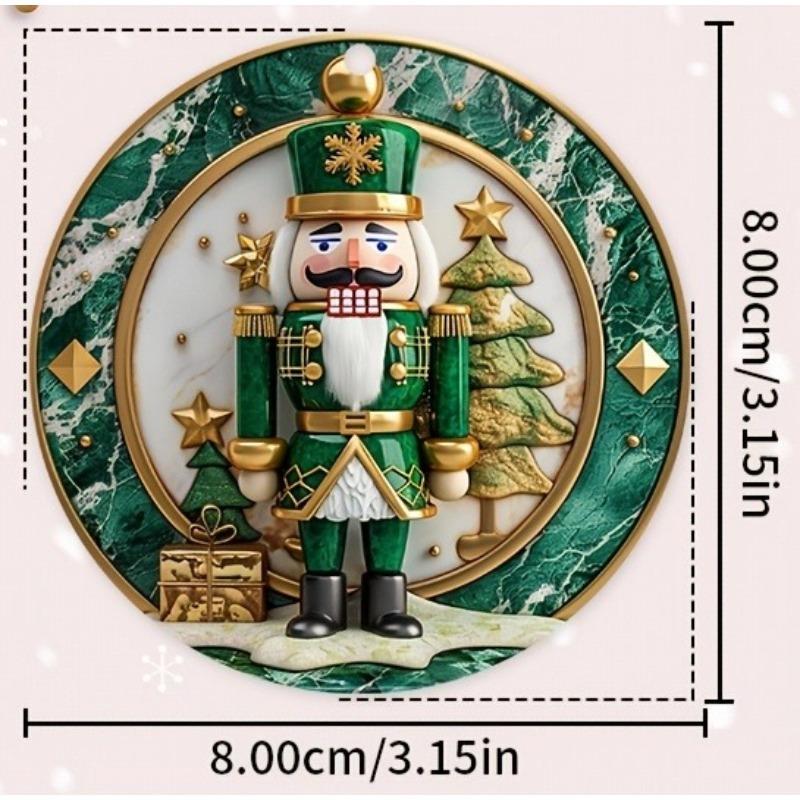 2D Flache Weihnachtsnussknacker Acryl Dekoration Schild, Feiertagsgeschenk, Hausdekorationsschild zum Aufhängen Wandkunst Dekorative Gartendekoration für Zimmer Türschild