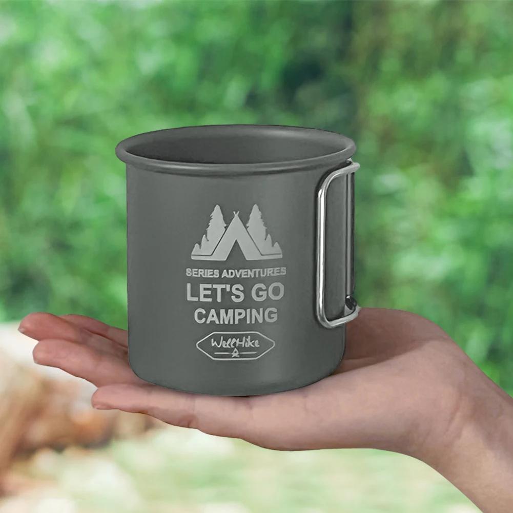 300ML Camping Mug Aluminium Alloy Folding Cup Nature Hike Mug Ultra-Light Camping Travel Water Cup Outdoor Camping Cookware