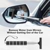 2 Pcs Side Mirror Squeegee, Retractable Car Wiper, Portable Cleaning Tool For Rainy Foggy Weather, Universal Accessories