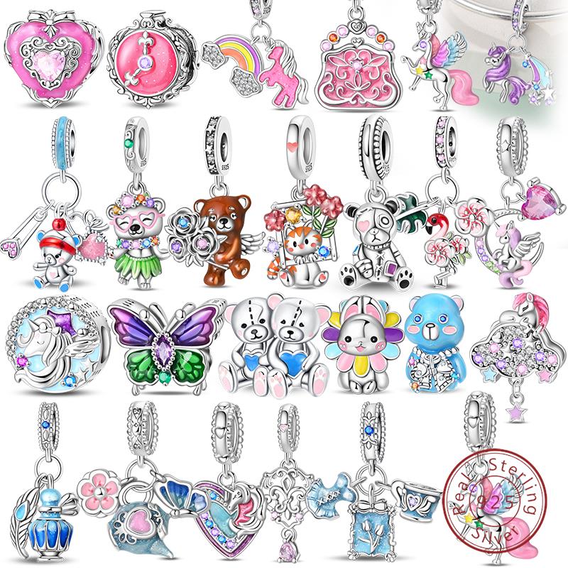 Sweet Copper Princess Dress Rabbit Koala Rainbow Horse Cat Charm Bead Charms Bead Charms 3mm Do It Yourself Fine Jewellery Gifts