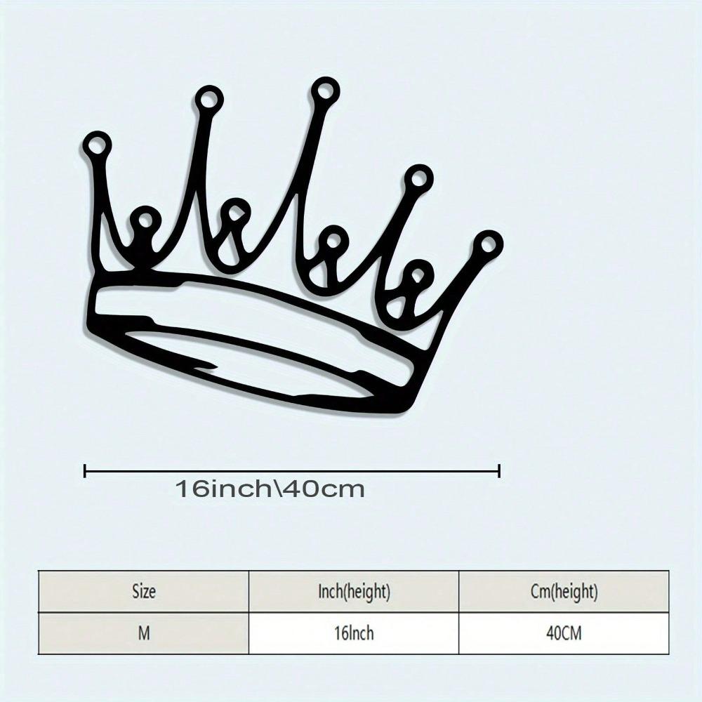 Crown Metal Wall Art Royal Theme Mural Prince Princess Bedroom Decor Housewarming Gift