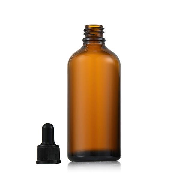 Brown Light-Proof 10ML Glass Dropper Bottle with Rubber Head for Essential Oils.
