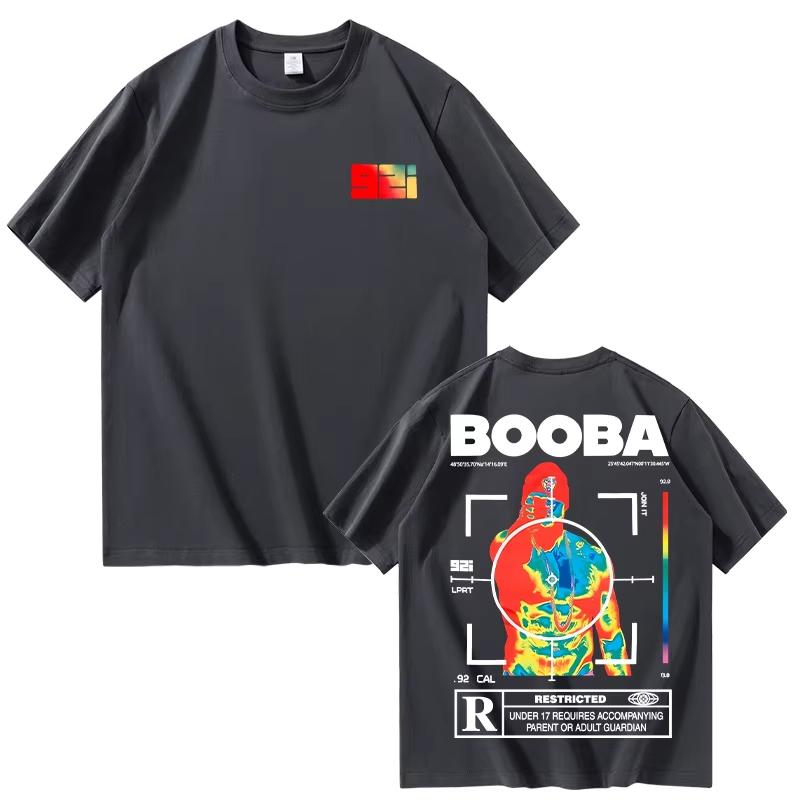 

New B2O Tshirts Fashion Cotton BOOBA Printed Short Sleeve T Shirt Women Casual Harajuku Streetwear Tee Tops Men Clothing 3XL