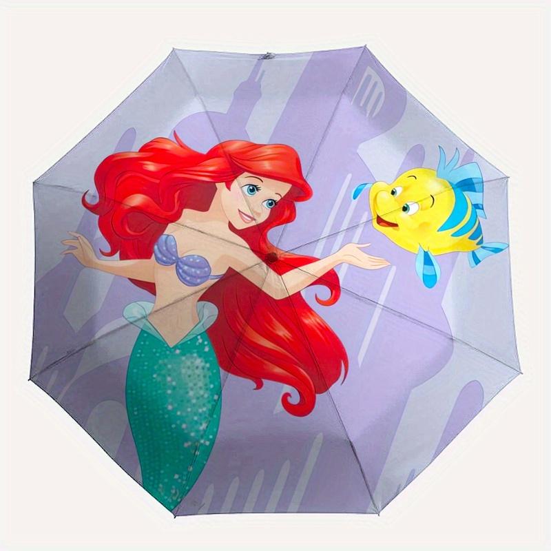 Mermaid,Fish Automatic Umbrella - Tri-fold Portable Umbrella, Best Holiday Gift for Men and Women, Durable Iron Frame, Playful Design, Sturd