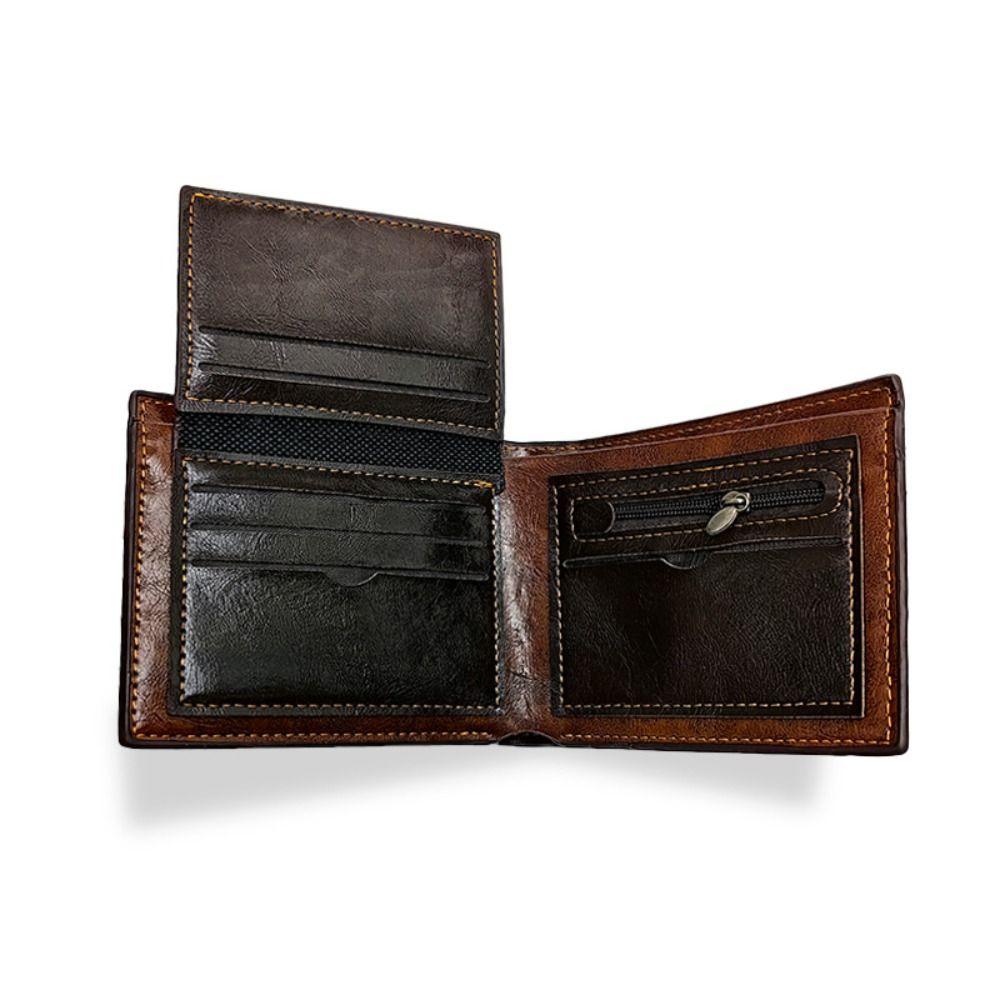 Crocodile Pattern Men's Fold Wallets Solid Color Multifunction Men's Short Wallet Casual Pocket Purse Cash Card Slot Bag