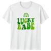 Lucky Babe Unisexs TShirt Groovy Retro St Patricks Day Gift For Her