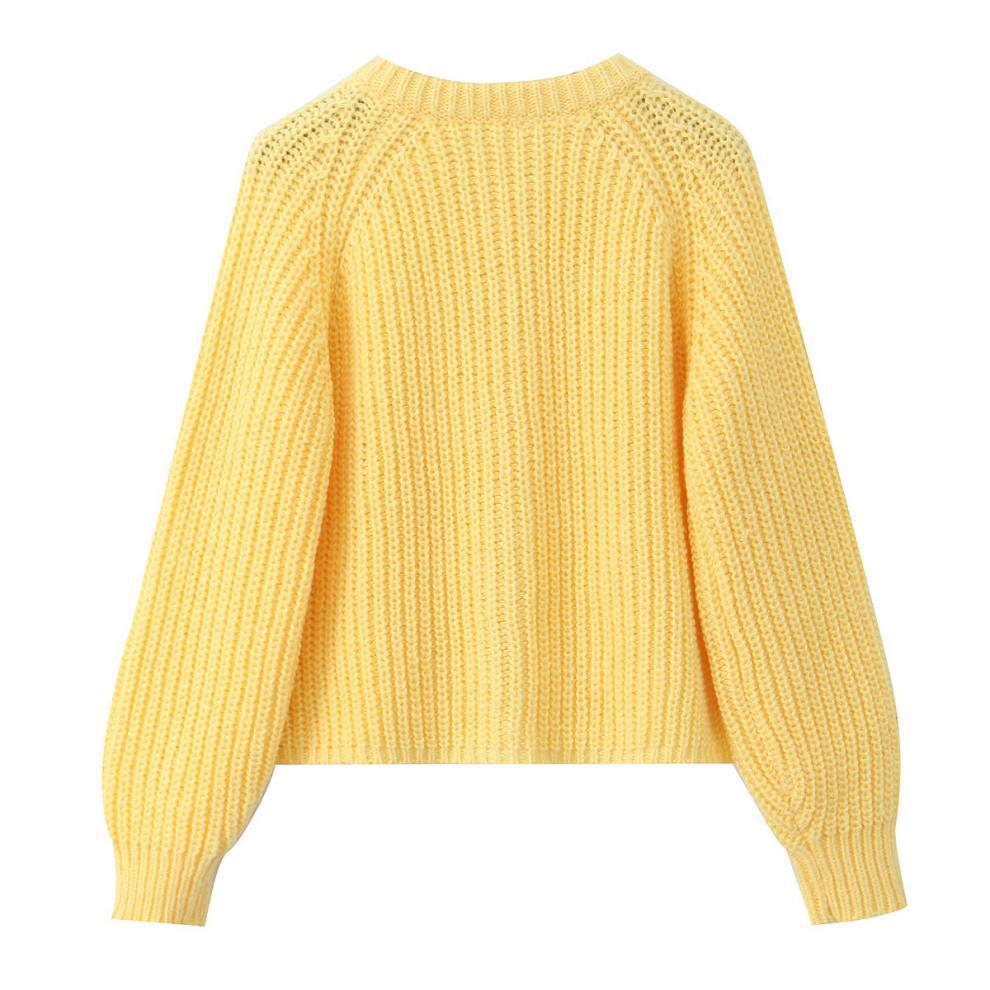 2025 Autumn Women's Long Sleeve Knit Cardigan Sweater Top - European & American Style