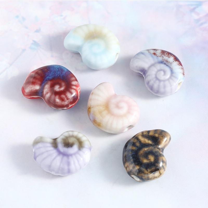 Керамические бусины-ракушки Браслет Аксессуары Материал Керамические бусины Браслет Рассыпные бусины 5pcs разноцветный