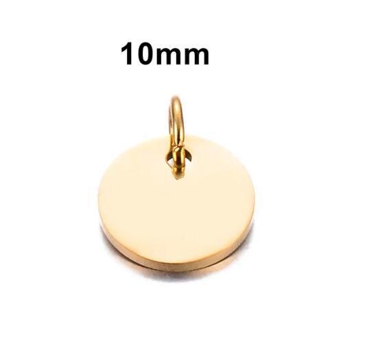 10pcs/lot Mirrior Polished Blank Tags Stainless Steel Charms for DIY Jewelry Necklace Bracelet Anklet Extention Tail Chain