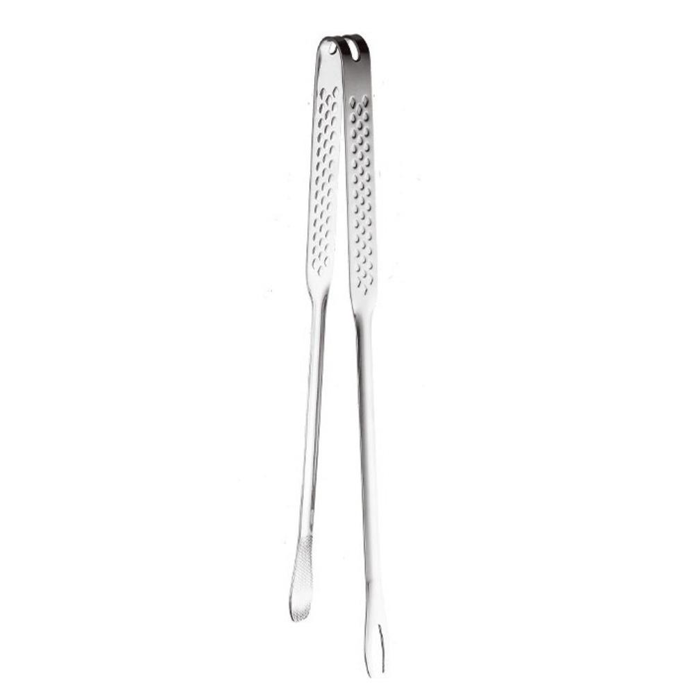 Stainless Steel Barbecue Tongs Heat Resistant Cooking Tweezers Multi-purpose Food Tongs Barbecue 9.09in