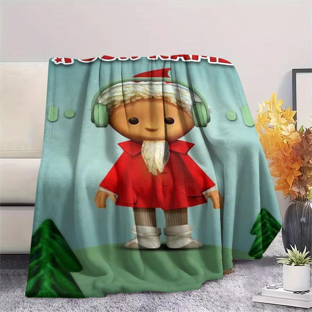 1PC Custom Name Sandmännchen Patterned Flannel Blanket Suitable For All Seasons for Home Decor Warmth and Comfort Gifts Holiday Present