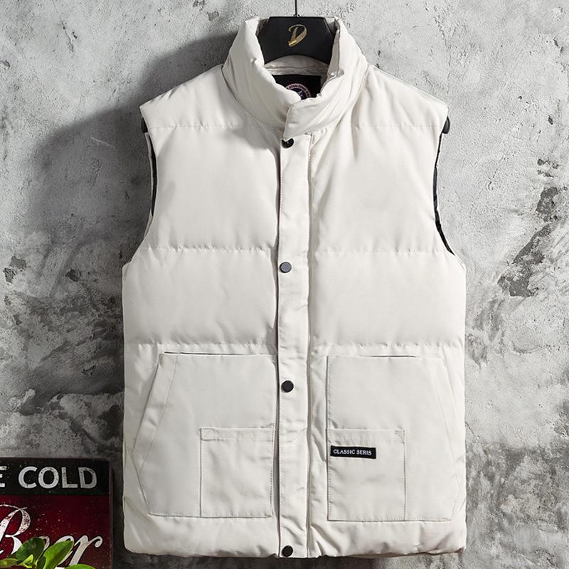 Men's Trendy Korean Style Winter Down Cotton Vest - Loose, Thickened, Handsome Outerwear Gilet