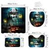 Halloween Elements 3D Digital Printing Bathroom Four-Piece Shower Curtain Partition Curtain Shower Curtain