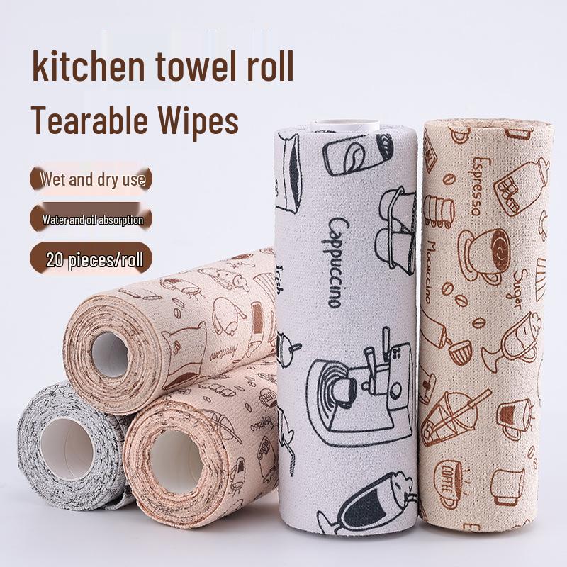 Ultra-Fine Fiber Tearable Cleaning Cloths - Wet & Dry, Thickened Weekly Disposable Wipes for Kitchen Use