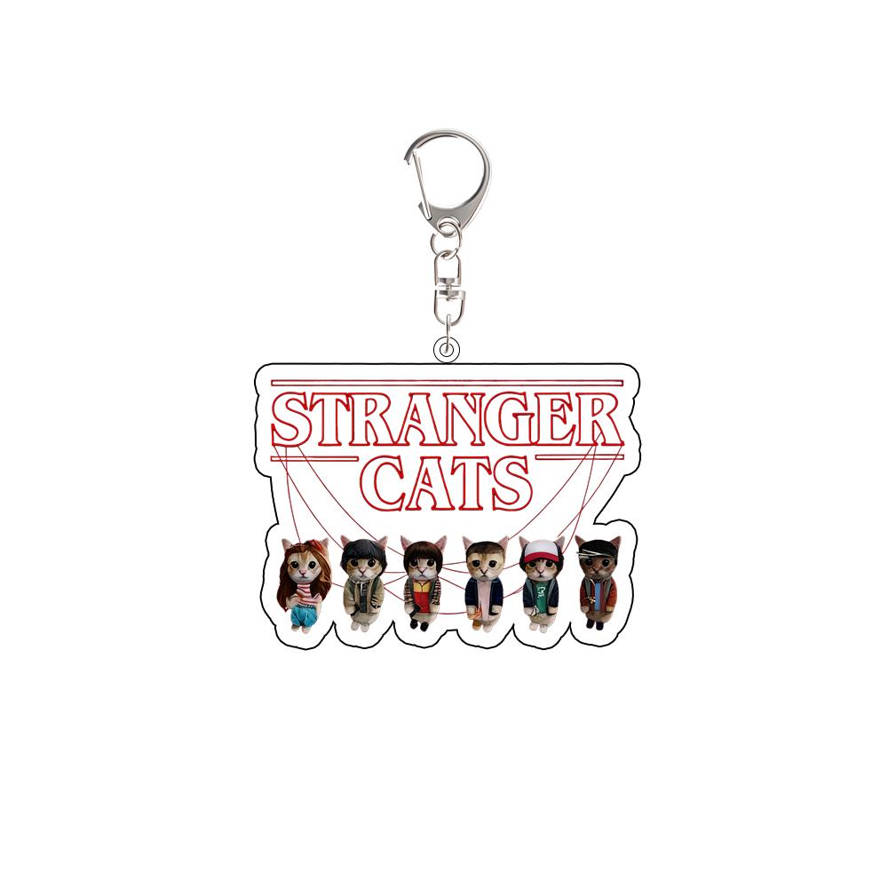 For Stranger Things D'artagnan Mike Nancy Eleven Lucas Dustin Mike Peripherals Acrylic Keychain Custom Backpack Pendant Gift