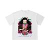 260 GSM Double Yarn 32 Count 100% Cotton Demon Slayer V70 Nezuko Flower Print Unisex Heavy Cotton T Shirt