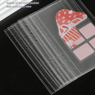 Inner Page Card Binder A6 Photocard Binder Sheets Transparent PP Acid Free Photo Album Refill Pages Multiple Pockets Sleeve