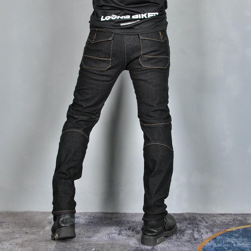 Mens Motorcycle Riding Pants JES-3 Stretchable Protective Jeans Off-Road Cycling Outdoor Use