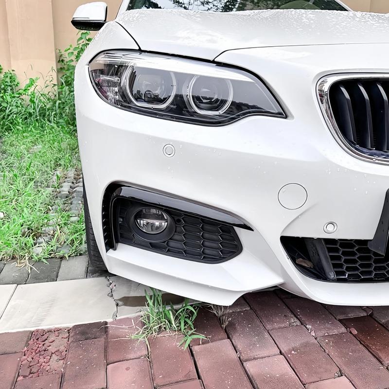 Paar Frontstoßstangenlippe Splitter Seitenschweller für BMW F22 F23 F87 M2 M Sport 2014-2022 Nebelscheinwerferabdeckung Zierleiste