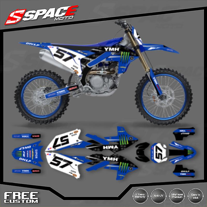 SPACE Custom Motorcycle Graphics Background Decal for YAMAHA YZF450 250 2023 2024 2025 2026 Stickers Kits 006