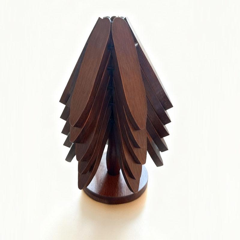 Sottobicchiere Tappetino da Tavola Sottopiatti in Legno Design Albero Supporto Bambù Sottopentola in Legno Decorativo Anti Scottatura Resistente al Calore Tappetini in Legno