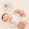 Zweiseitige Baby-Monatsmeilensteinkarten 3D-Blumen Neugeborenen-Fotografie-Requisiten Mädchen Jungen