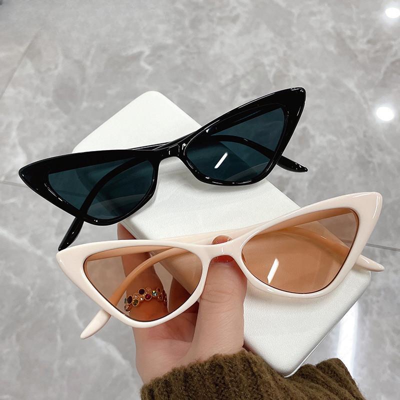 2pcs Cat Eye Sunglasses Versatile Fashion Sunglasses Street Po Personalized Sunglasses