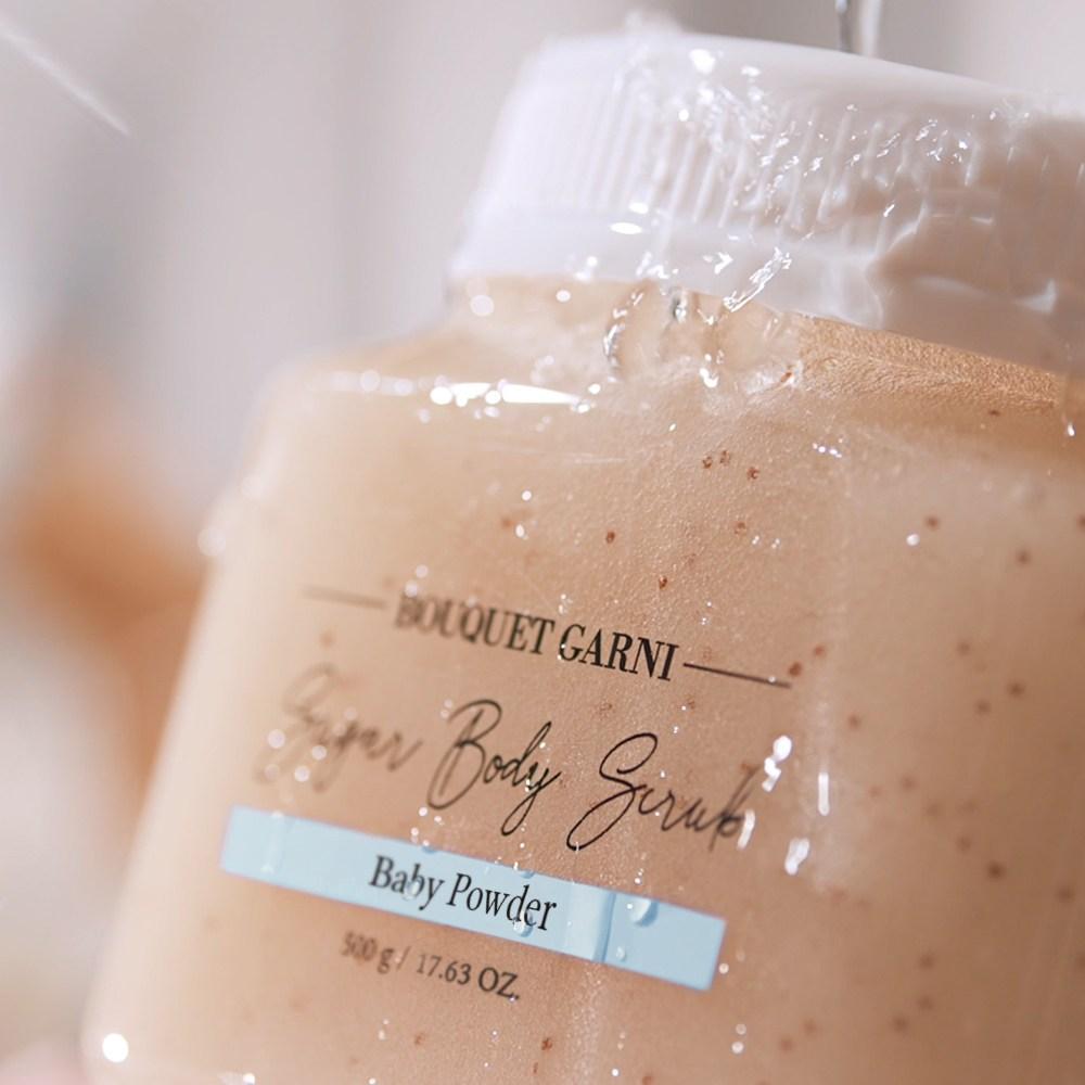 Bouquet Garni Sugar Body Scrub Baby Powder Scent, 500g, 1 piece