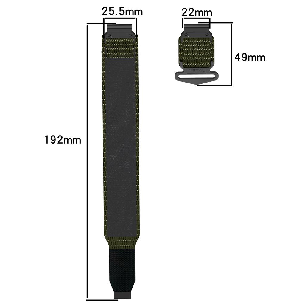 For Garmin Fenix 7X/7X Pro/Instinct 2X/Quickfit 26mm Nylon Sticker Wrist Strap