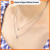 Skyrim 2pcs Initial Letter Heart Pendant Necklaces for Women A-Z Alphabet Stainless Steel Neck Chains Jewelry Birthday Gift