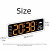 Large Screen Alarm Clock Temperature Humidity  Display LED Clock Digital Wall Clock  Living Room