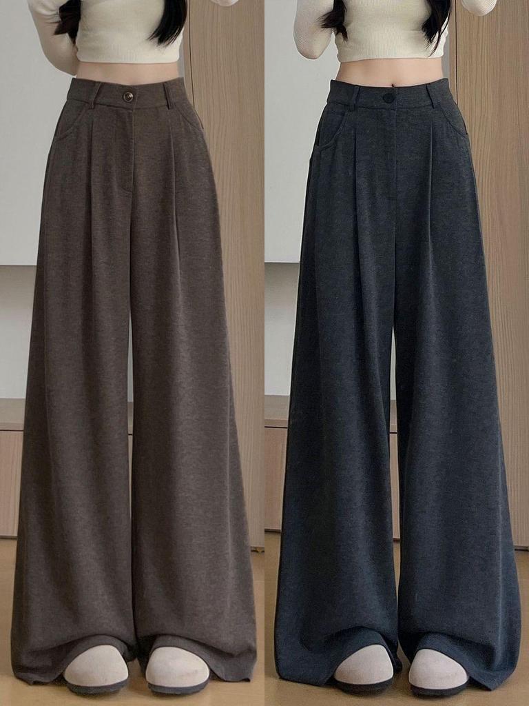 2026 New Women's High-Waist Slimming Wide-Leg Commuter Casual Pants