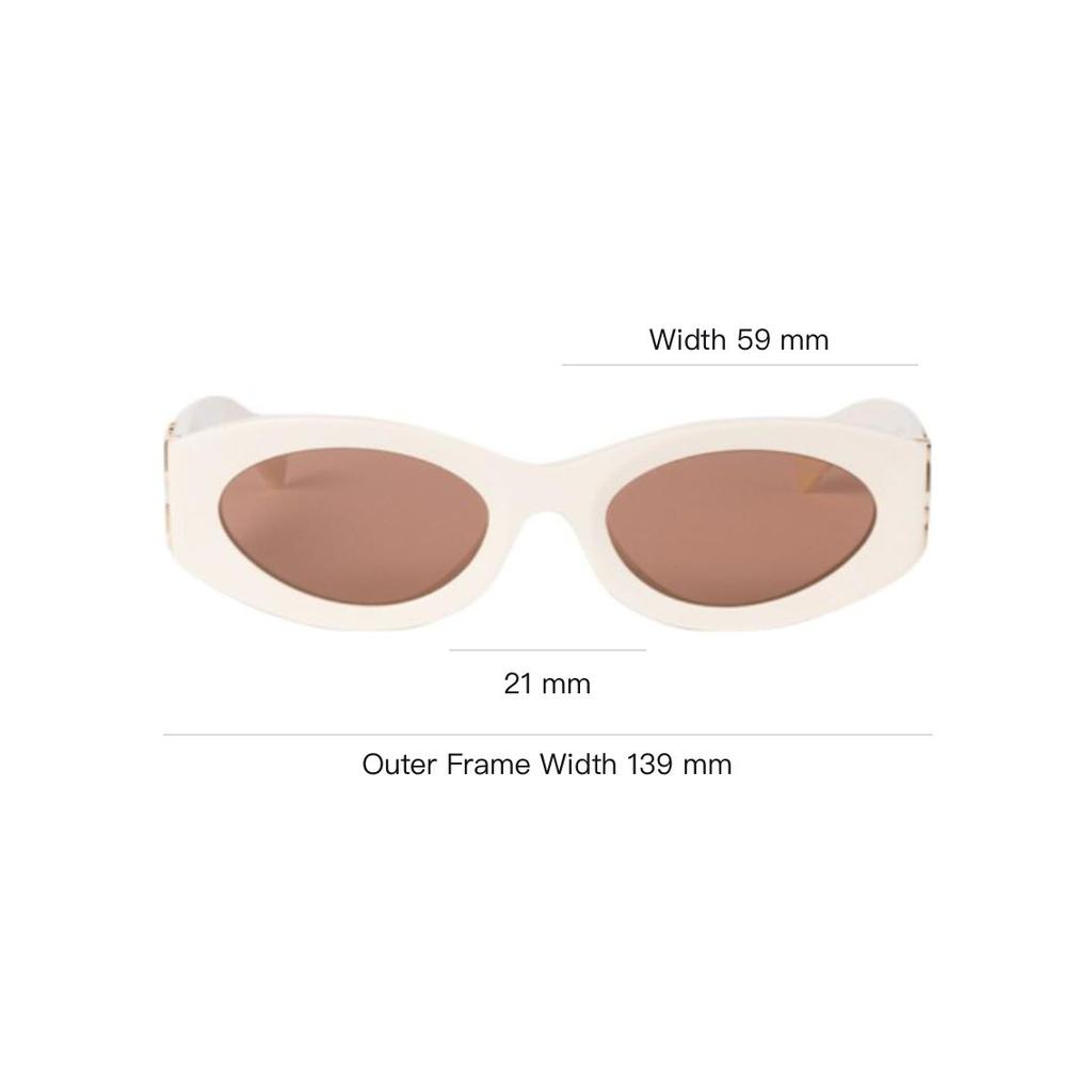 MIU MIU Simple Modern Fashion Oval Sunglasses Women Sunglasses Milk-White SMU11W_E21D_FE90Q_C_054