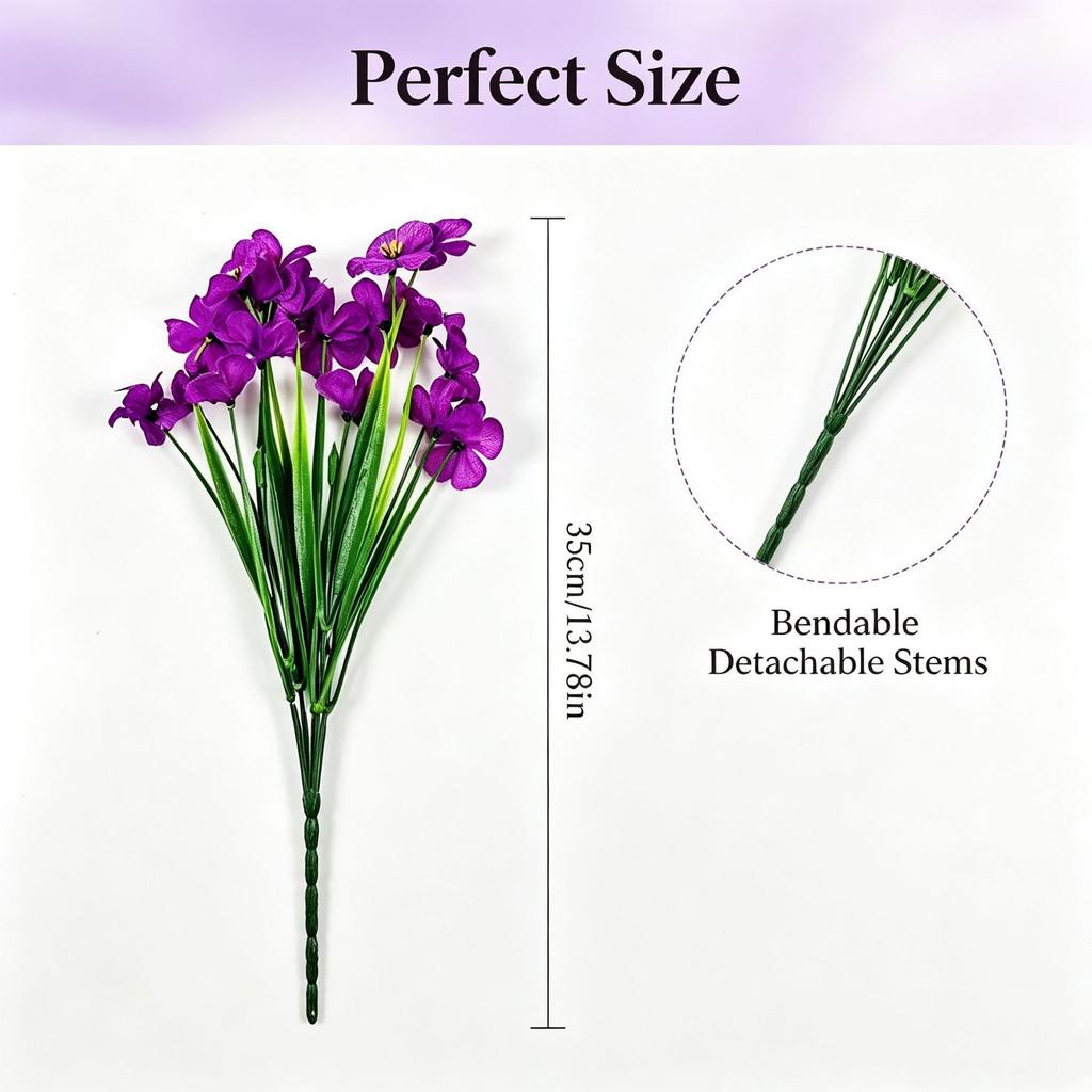 1 Stem 5 Branches Spring Grass Flower for Home and Indoor Decoration