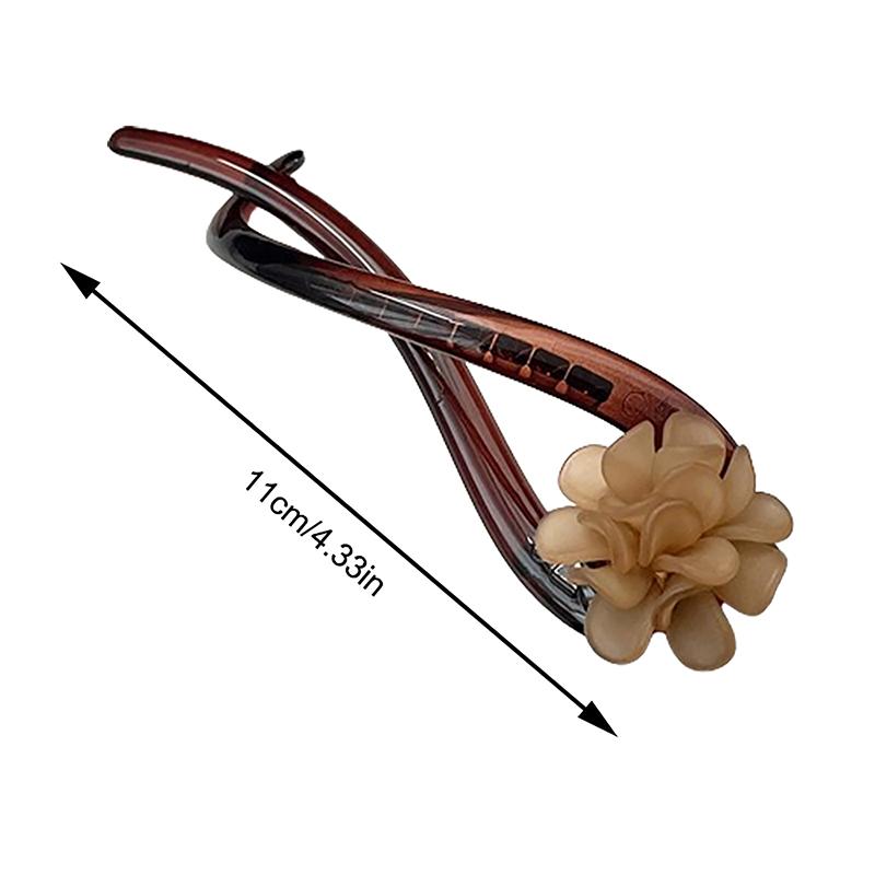 Vintage Elegant Flower Hairpins For Women Girls Ponytail Twist Hair Clips Fashion Shark Clip Exquisite Hair Accessories Gifts