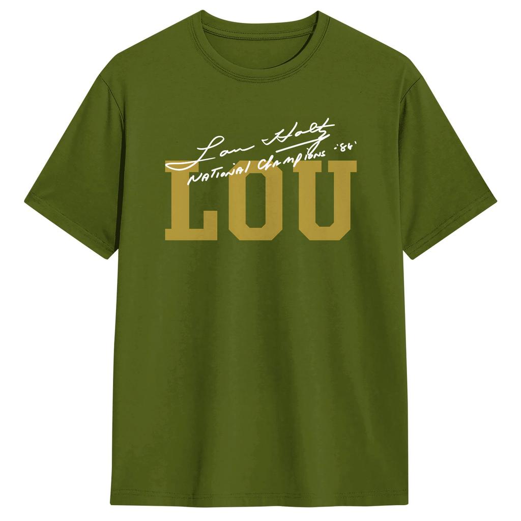 Lou Holtz Thank You For The Memories TShirt Summer Hip Hop TShirts Cotton O Neck Oversized Tees Short Sleeve Vintage Tops