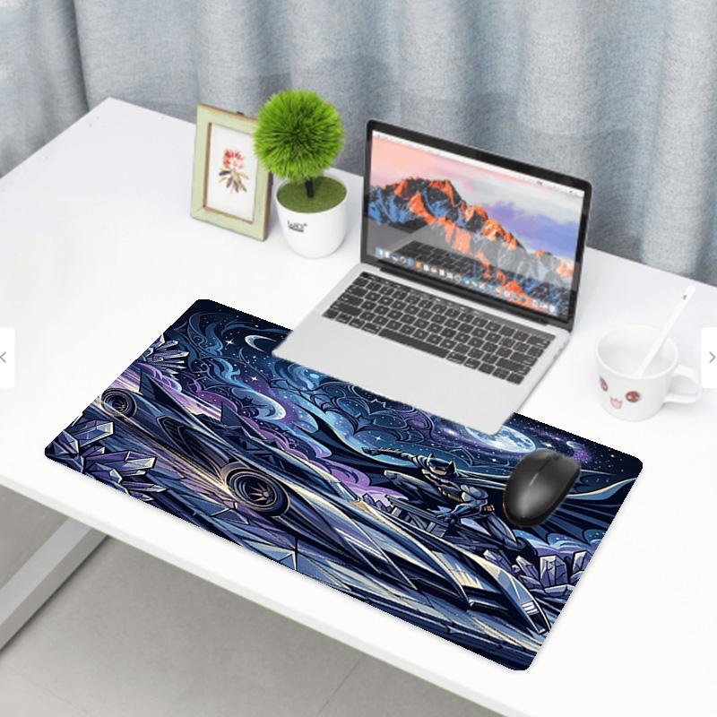 Batman Print Mouse Pad, Anti‑Slip Desktop Keyboard Mat, for PC Laptop Gaming Working Daily Use, Cool Festival Surprise Gift