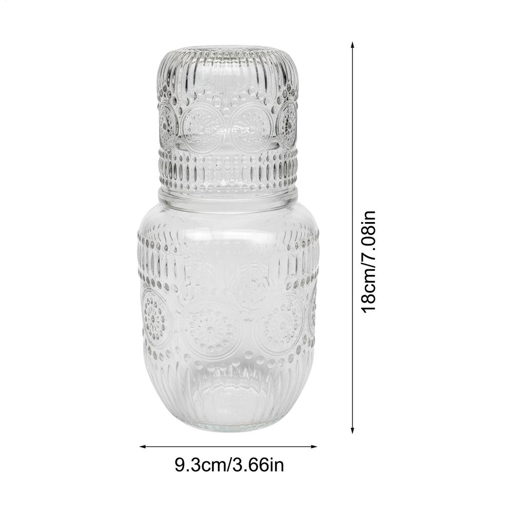 Bedside Water Carafe and Glass Set Snowflake Design Jug Water Pitcher accommodating beverages like tea coffee and juice Milk