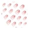 Nail Tips 24 Pieces Ballet Autumn/Winter Very Short Popular Nail Stickers False Nails Cute False Nails 3D Nails Round Tips Fashion Nails Wedding