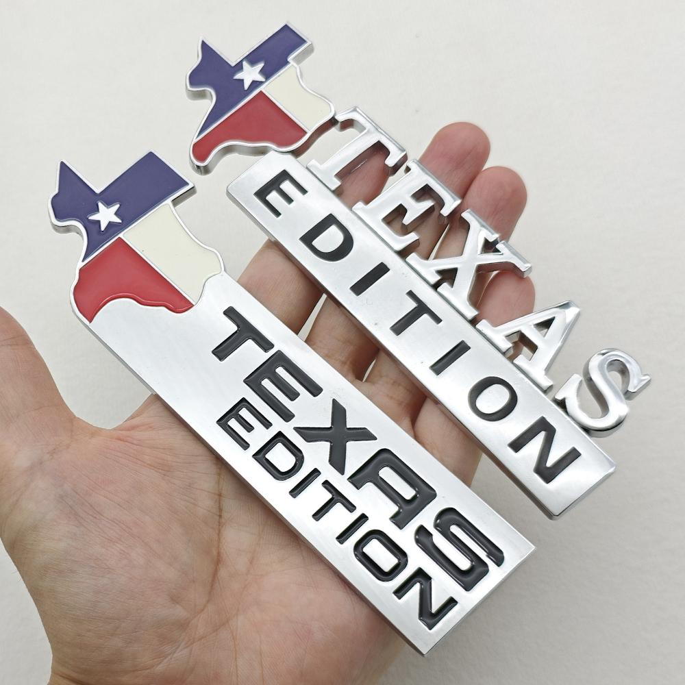 Universal 3D Metal Car Badge TEXAS EDITION Logo Emblem Flag Sticker For Ford Jeep Chevrolet Ram GMC Dodge Motorcycle Accessories