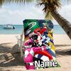 Customizable personalized beach towels Mighty Morphin Power Rangers themed designs.Suitable for the beach, yoga, sports;ideal as beach accessories