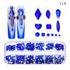 New 12 Grid Nail Drill Irregular Flat Bottomed Rhinestone AB Nail Accessory Nail Decoration