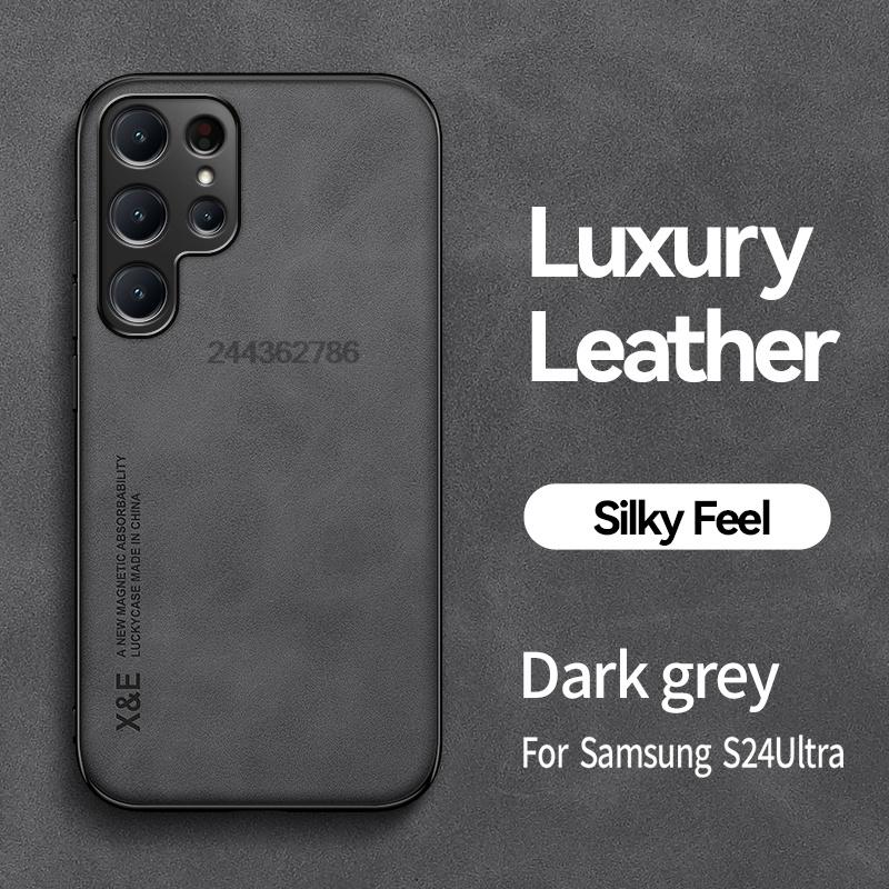 For Samsung Galaxy S25 S 25 Ultra Case Luxury Magnetic Leather Soft Phone Cases for Samsung S25 Plus S25Plus S25+ Back Cover