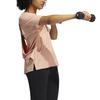 Adidas Aeroready Breathable Comfortable Soft Short Sleeve T-Shirt Women Tops Pink White GR8177