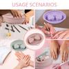 Professional Manicure Hand Soak Basin Silicone Ergonomic Design For Nail Salon Use Waterproof Sturdy Simple Maintenance