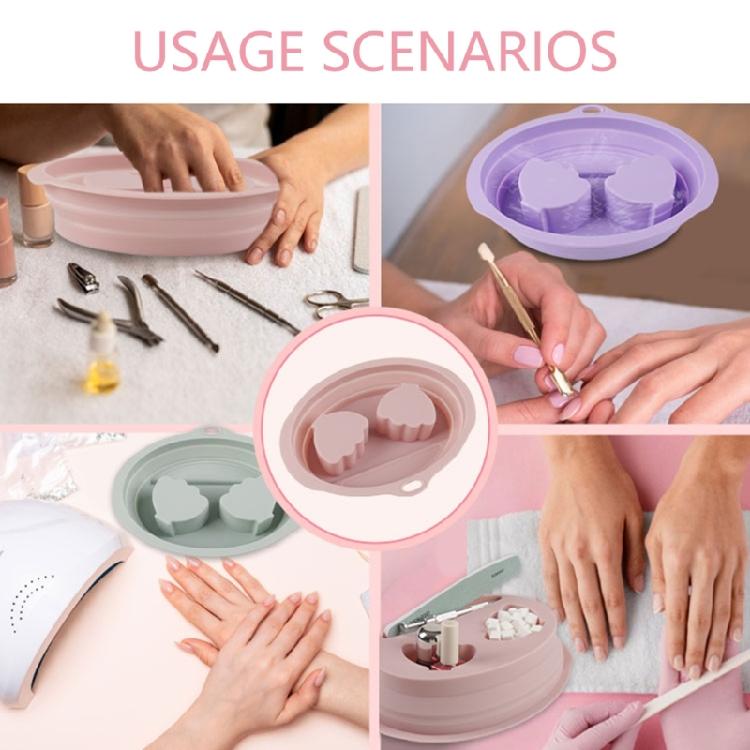 Professional Manicure Hand Soak Basin Silicone Ergonomic Design For Nail Salon Use Waterproof Sturdy Simple Maintenance