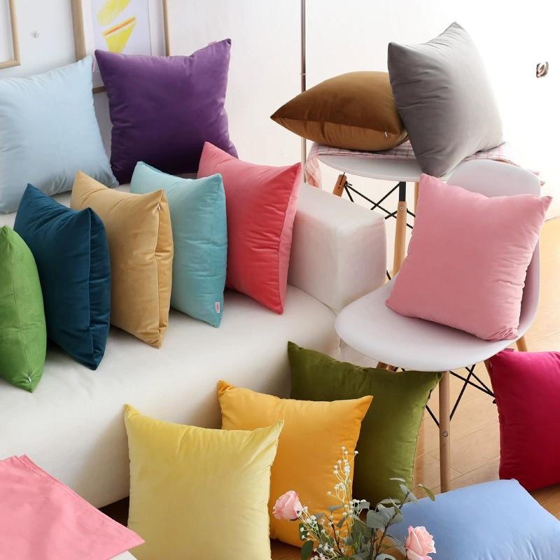 High-Quality 45*45CM Plush Pillow Case with Padded Layer for Cozy Home Decor