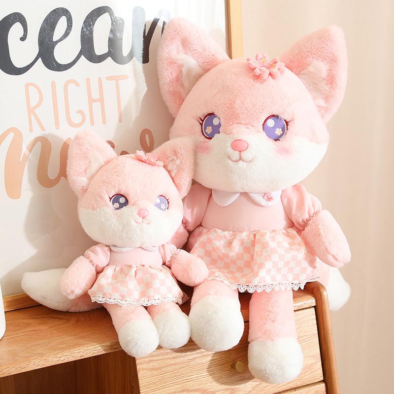 Cute Little Fox Plush Toy Doll Soft Cute Animal Throw Pillow Children Girl Bed Sleeping Doll Gift