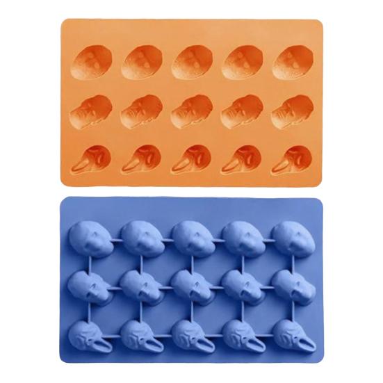 1/2 stk Silikon Bakeform Halloween Skalle-tema Matkvalitet Sikker Godteri Lagingsformer Festdekorasjoner