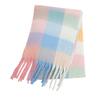 Ac Plaid Scarf Women'S Atmosphere Classic Rainbow Fashion Versatile Imitation Cashmere Shawl Thickened Warm Scarf